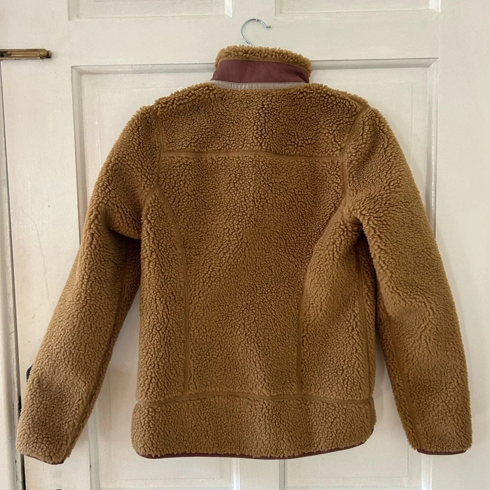 Patagonia Kids' Tan and Brown Fleece Jacket - Picture 3 of 3